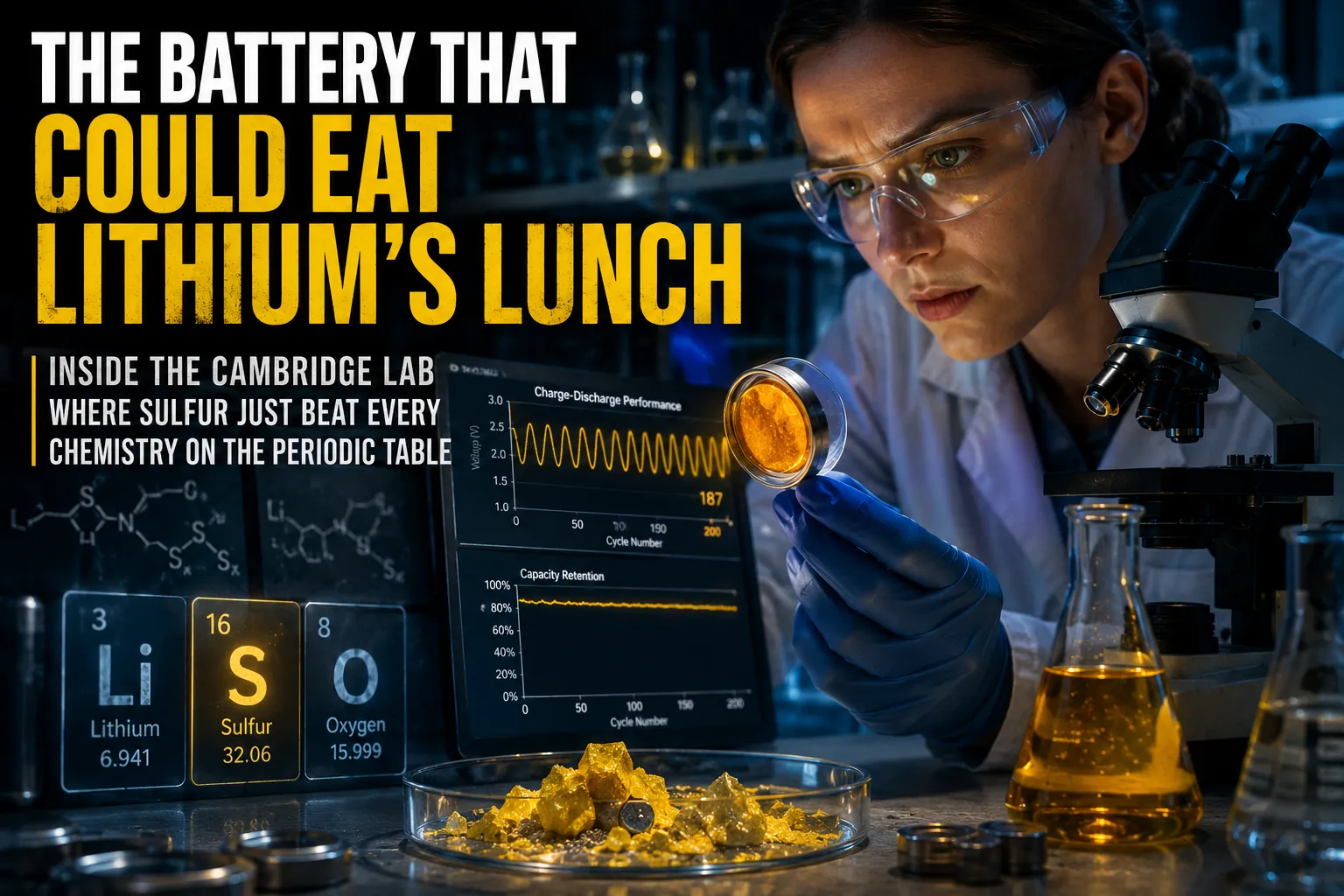 The Battery That Could Eat Lithium's Lunch: Inside the Cambridge Lab Where Sulfur Just Beat Every Chemistry on the Periodic Table