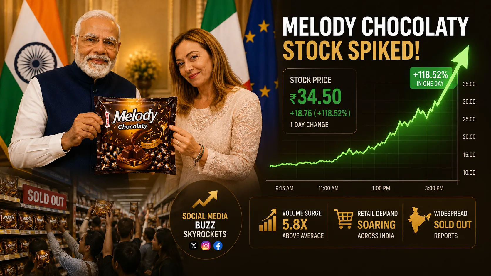PM Modi Gifts a ₹1 Melody Toffee to Italy’s Leader And Within Hours, India Turned a Small Candy Into a National Conversation